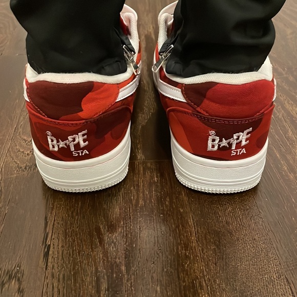 RED CAMO BAPE STA LOW                                   GREAT CONDITION - Picture 7 of 9